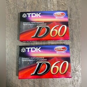 TDK D60 Type 1 High Output Audio Cassette